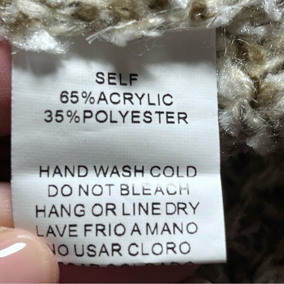 Easel | Marled Gray Open Front Hooded Longline Duster Cardigan, Small/Medium - Picture 6 of 6